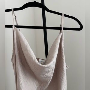 Lane201 Champagne Cowl Neck Dress